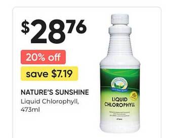 healthylife Nature's sunshine liquid chlorophyll 473ml offer