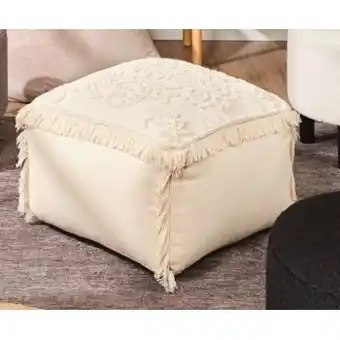 40% off muse ottoman natural 50x50x30cm