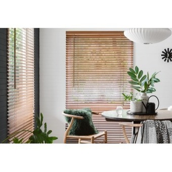 Spotlight 50% off 45mm golden oak timber venetian blinds offer