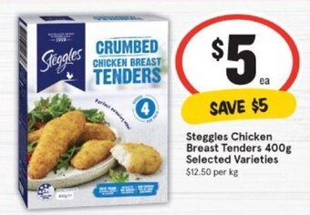 IGA Steggles chicken breast tenders 400g offer