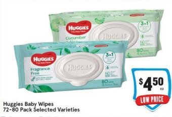 IGA Huggies baby wipes 72-80 pack offer