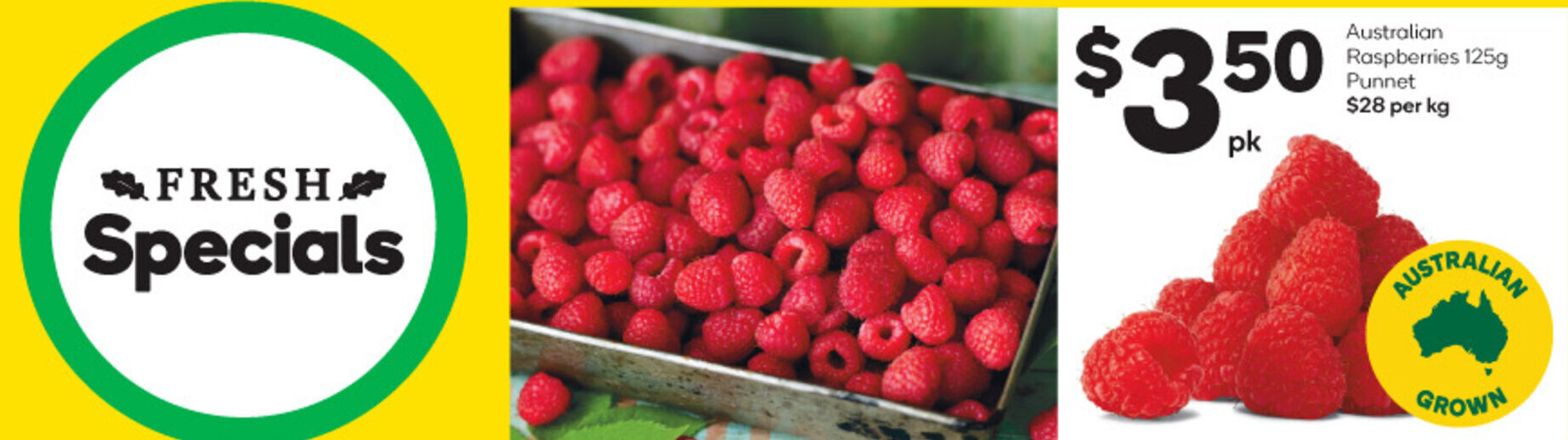 Australian raspberries 125g offer at Woolworths