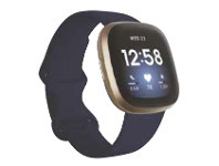 The Good Guys Fitbit Versa 3 - Midnight Blue/ Soft Gold offer