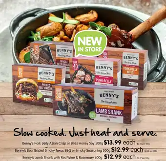 Spudshed Benny's pork belly Asian crisp or bites honey soy 500g offer