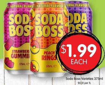 Spudshed Soda boss varieties 375ml offer