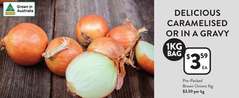 Foodworks Pre-packed brown onions 1kg offer