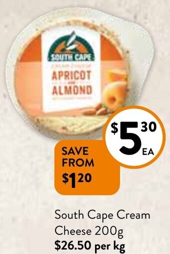South cape cream cheese 200g