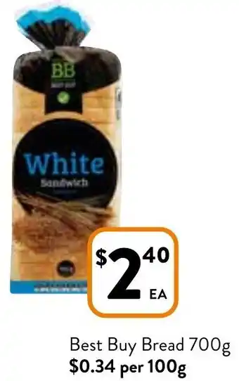 Foodworks Best buy bread 700g offer