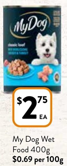 Foodworks My dog wet food 400g offer