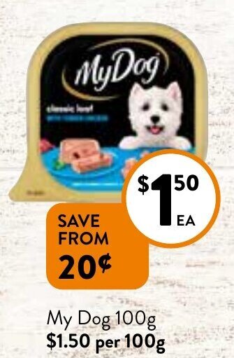 Foodworks My dog 100g offer