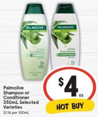 IGA Palmolive shampoo or conditioner 350ml offer