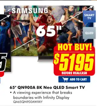 The Good Guys Samsung - 65" QN900A 8K Neo QLED Smart Tv - QA65QN900AWXXY offer