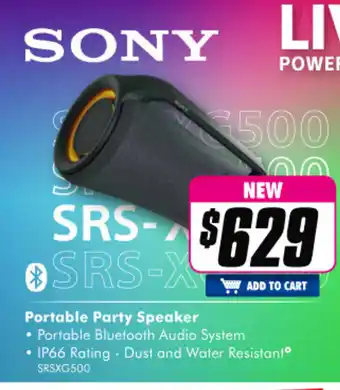 Sony - Portable Party Speaker - SRSXG500