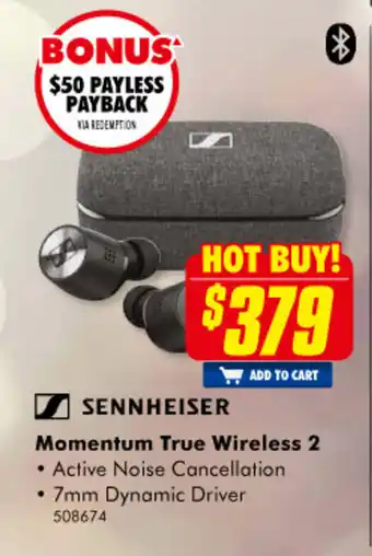 The Good Guys Sennheiser - Momentum True Wireless 2 - 508674 offer