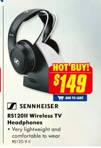 The Good Guys Sennheiser - RS120II Wireless TV Headphones - RS120-9 II offer