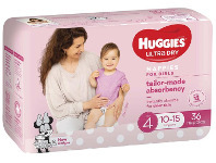 Chemist Warehouse Huggies Ultra Dry Nappies Size 4 Girl 10-15kg Bulk 36 Pack offer