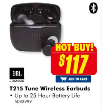 The Good Guys JBL - T215 Tune Wireless Earbuds - 5083999 offer