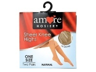 Chemist Warehouse Amore Hosiery Sheer Knee Highs Natural 15 Denier One Size 2 Pack offer