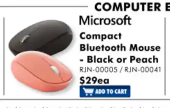 The Good Guys Microsoft - Compact Bluetooth Mouse - Black or Peach offer