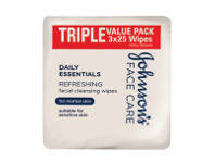 Chemist Warehouse Johnson's Daily Essentials Refreshing Normal Facial Cleansing Wipes 3 x 25 Pack offer