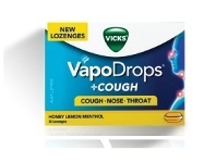 Vicks VapoDrops + Cough Honey Lemon Menthol 36 Lozenges