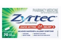 ePharmacy Zyrtec 10mg 70 Tablets offer