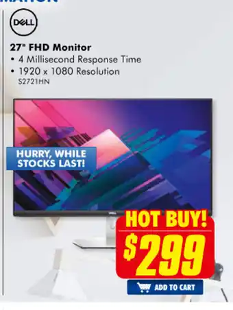 The Good Guys DELL - 27" FHD Monitor - S2721HN offer