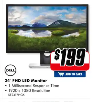 The Good Guys DELL - 24" FHD LED Monitor - SE2417HGX offer