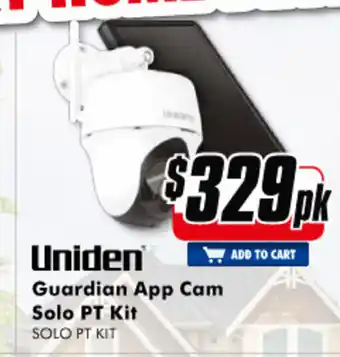 Uniden - Guardian App Cam Solo PT Kit - SOLO PT KIT