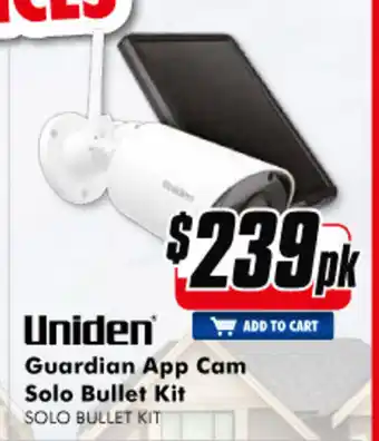 The Good Guys Uniden - Guardian App Cam Solo Bullet Kit - SOLO BULLET KIT offer