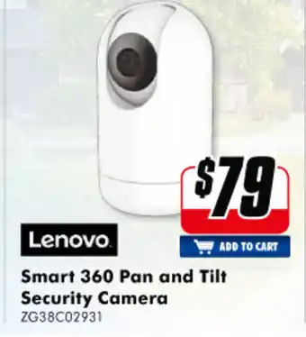 The Good Guys Lenovo - Smart 360 Pan and Tilt Security Camera - ZG38C02931 offer