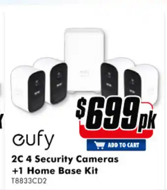 The Good Guys Eufy - 2C 4 Security Cameras +1 Home Base Kit - T8833CD2 offer