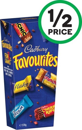 Woolworths Cadbury Favourites 570g offer