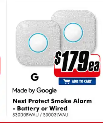 The Good Guys Google Nest Protect Smoke Alarm - Battery or Wired offer