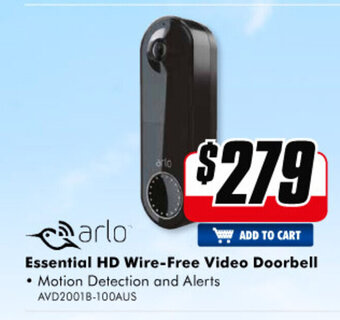 The Good Guys Arlo - Essential HD Wire-Free Video Doorbell offer