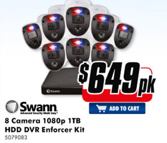 The Good Guys Swann 8 Camera 1080p 1TB HDD DVR Enforcer Kit offer