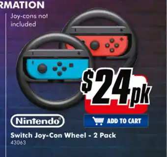 The Good Guys Nintendo Switch Joy-Con Wheel - 2 Pack - 43063 offer