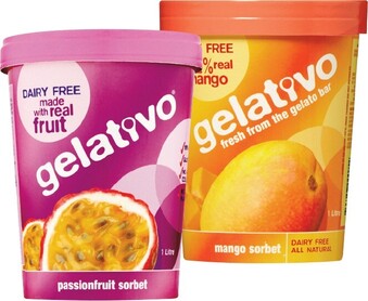 Gelativo Sorbet or Gelato 1 Litre