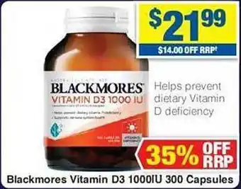 My Chemist Blackmores vitamin d3 1000iu offer