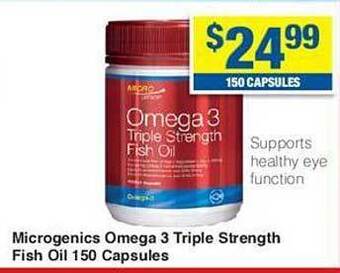 My Chemist Microgenics omega 3 triple strength fish oil offer