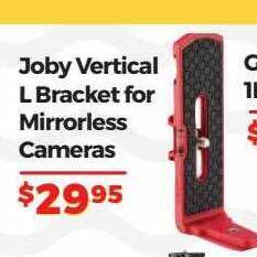 Teds Cameras Joby vertical l bracket for mirrorless cameras offer
