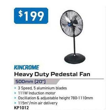 Kincrome Kincrome heavy duty pedestal fan offer