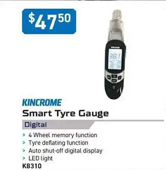 Kincrome smart tyre gauge