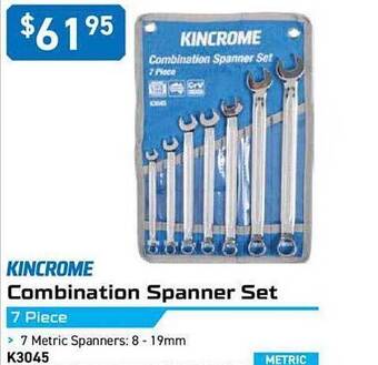 Kincrome Kincrome combination spanner set offer