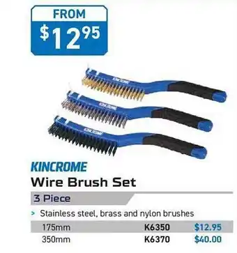 Kincrome Kincrome wire brush set offer