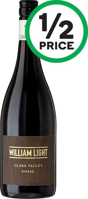 Woolworths William Light Shiraz 750ml offer