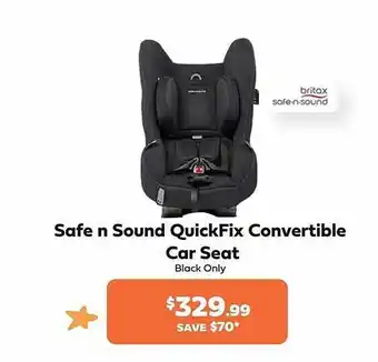 Baby Kingdom Safe n sound quickfix convertible car seat offer