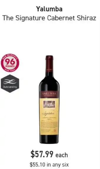 Dan Murphy's Yalumba the signature cabernet shiraz offer
