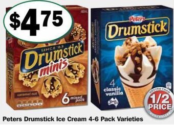 Friendly Grocer Peters drumstick ice cream 4-6 pack varieties offer