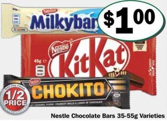 Friendly Grocer Nestle chocolate bars 35-55g varieties offer